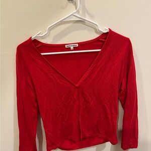 Reformation Scarlet V-Neck Blouse